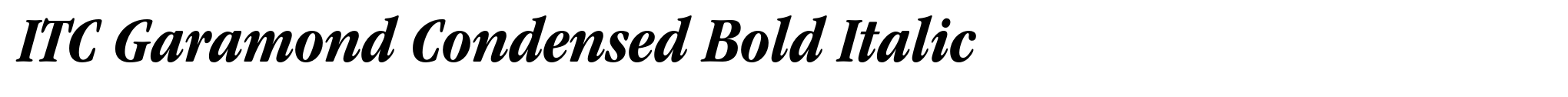 ITC Garamond Condensed Bold Italic image